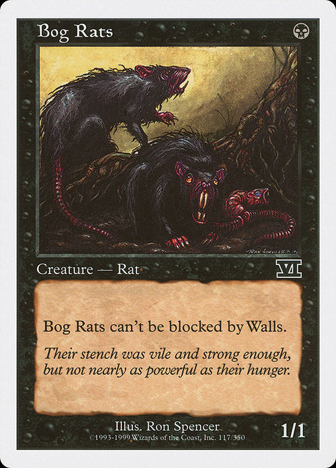 【EN】沼ネズミ/Bog Rats [6ED] 黒C No.117