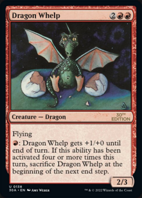 【EN】チビ・ドラゴン/Dragon Whelp [30A] 赤U No.138