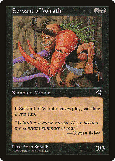 【EN】ヴォルラスの召使い/Servant of Volrath [TMP] 黒C No.156