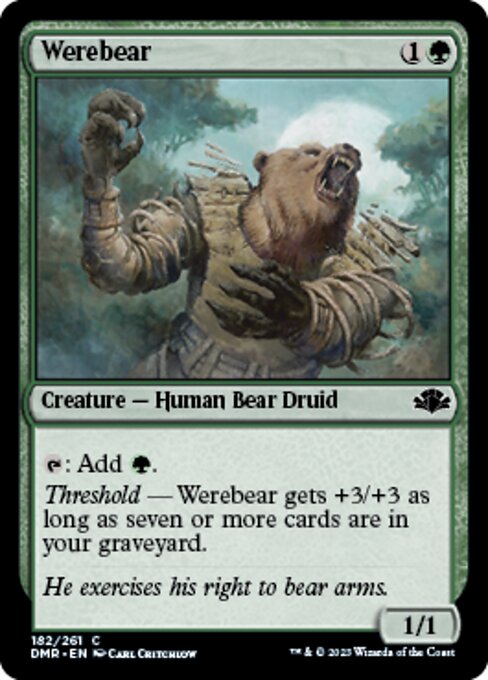 【Foil】【EN】熊人間/Werebear [DMR] 緑C No.182