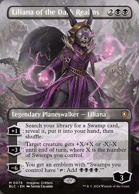 【ボーダレス】【EN】闇の領域のリリアナ/Liliana of the Dark Realms [BLC] 黒M No.78