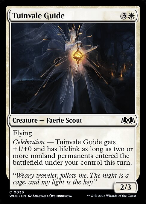 【Foil】【EN】チューインベイルの導き手/Tuinvale Guide [WOE] 白C No.36