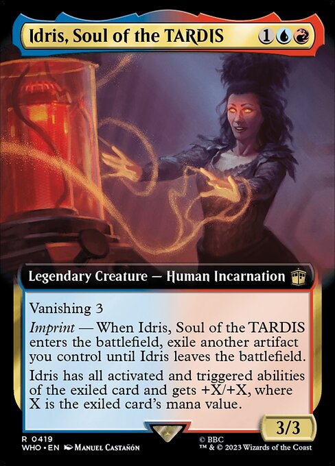 【拡張アート】【Foil】【EN】ターディスの魂、イドリス/Idris, Soul of the TARDIS [WHO] 金R No.419