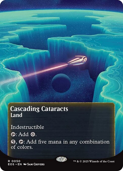 【ボーダレス】【Foil】【EN】大瀑布/Cascading Cataracts [EOS] 土地R No.50