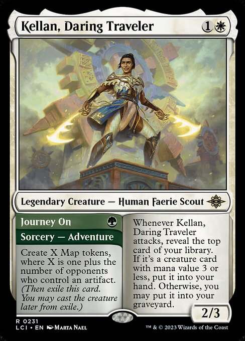 【Foil】【EN】勇敢な旅人、ケラン // 旅路の続き/Kellan, Daring Traveler // Journey On [LCI] 金R No.231