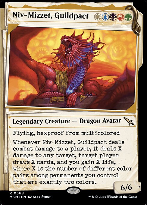 【ショーケース】【EN】ギルドパクト、ニヴ＝ミゼット/Niv-Mizzet, Guildpact [MKM] 金R No.368