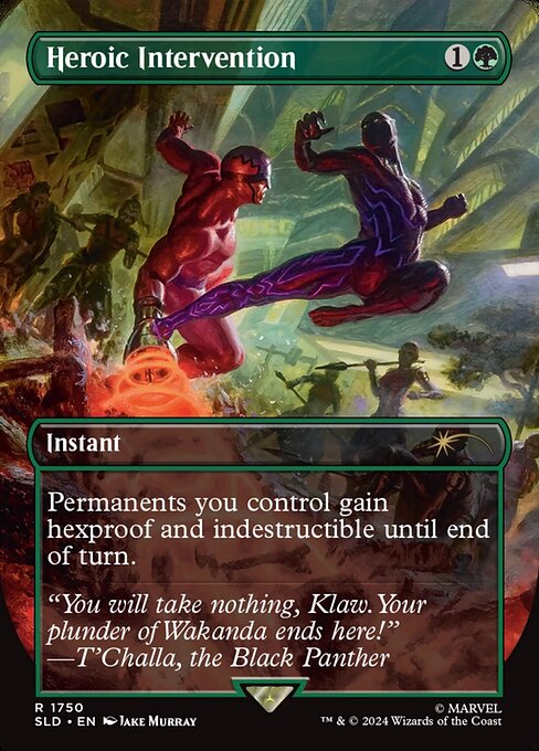 【ボーダレス】【Foil】【EN】英雄的介入/Heroic Intervention [SLD] 緑R No.1750