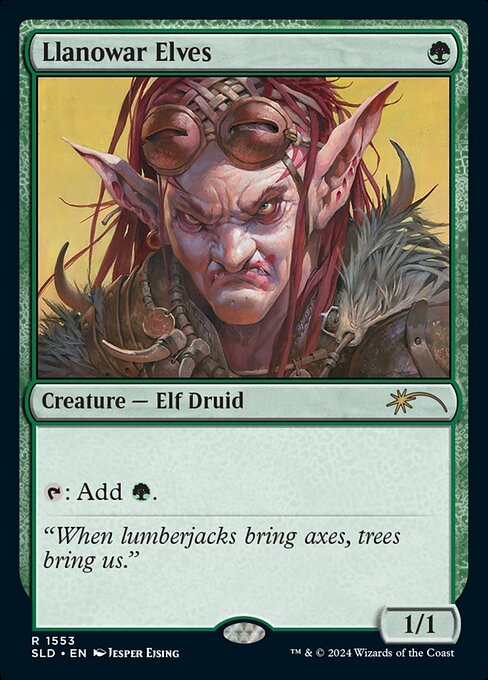 【Foil】【EN】ラノワールのエルフ/Llanowar Elves [SLD] 緑R No.1553