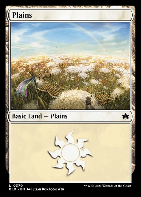 【Foil】【EN】平地/Plains [BLB] 土地C No.370