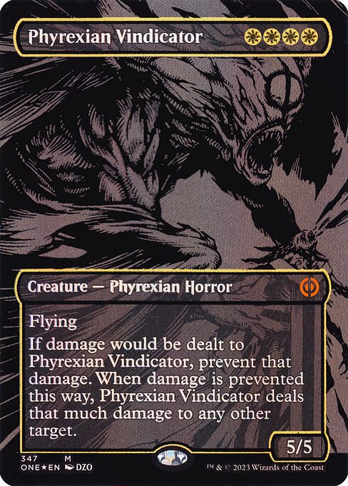 【ボーダレス】【Foil】【EN】ファイレクシアの立証者/Phyrexian Vindicator [ONE] 白M No.347