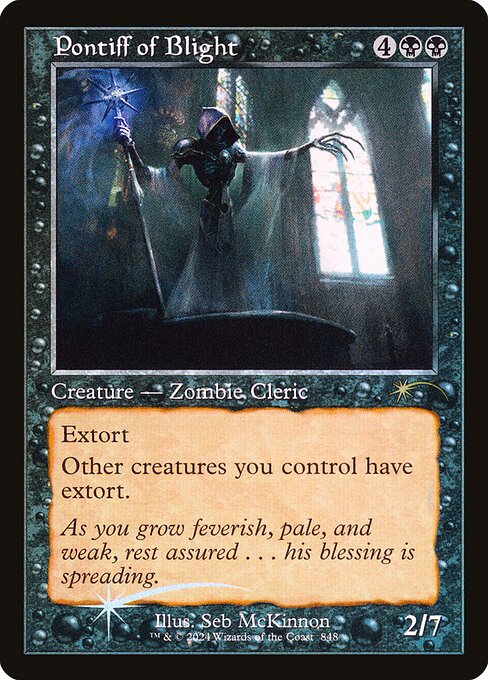 【Foil】【EN】荒廃の司教/Pontiff of Blight [SLD] 黒R No.848