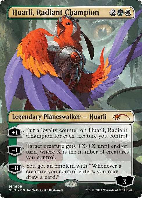 【ボーダレス】【Foil】【EN】光輝の勇者、ファートリ/Huatli, Radiant Champion [SLD] 金M No.1699