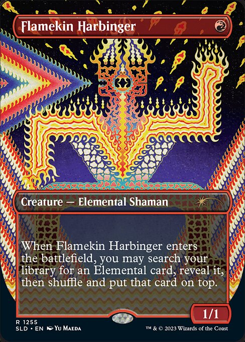 【ボーダレス】【Foil】【EN】炎族の先触れ/Flamekin Harbinger [SLD] 赤R No.1255