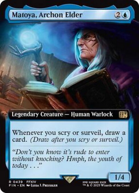 【拡張アート】【Foil】【EN】隠者、マトーヤ/Matoya, Archon Elder [FIN] 青R No.439
