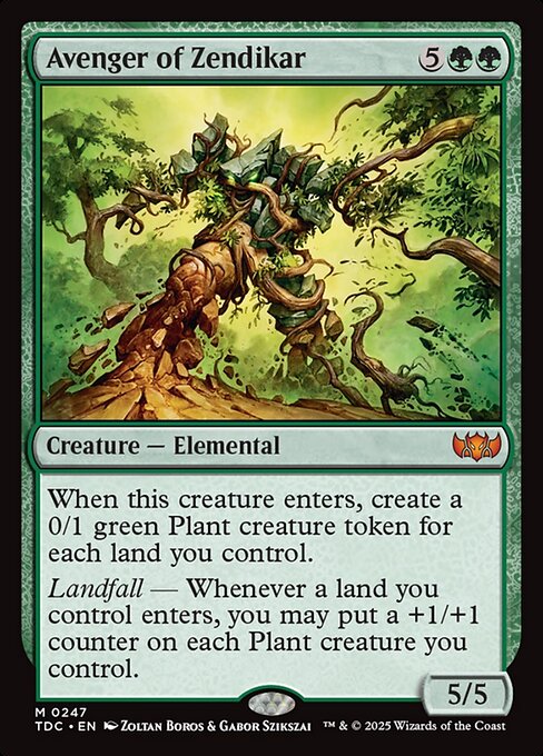 【Foil】【EN】ゼンディカーの報復者/Avenger of Zendikar [TDC] 緑M No.247