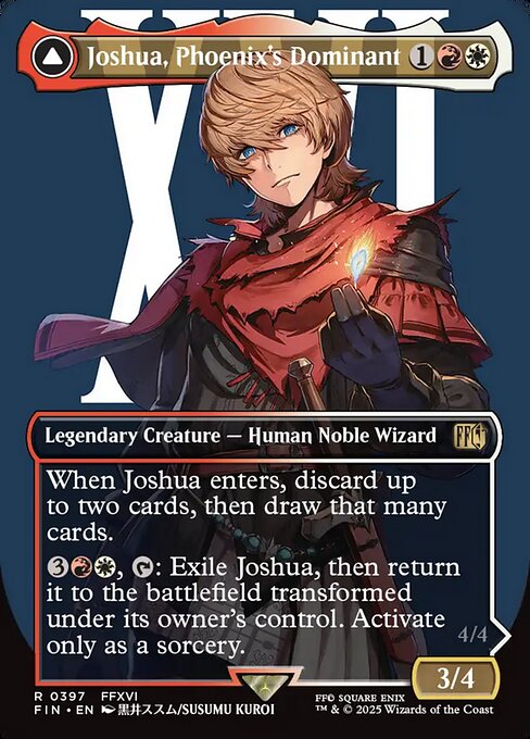 【ボーダレス】【Foil】【EN】フェニックスのドミナント、ジョシュア // 火の召喚獣、フェニックス/Joshua, Phoenix's Dominant // Phoenix, Warden of Fire [FIN] 金R No.397