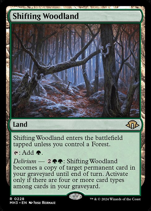【Foil】【EN】変容する森林/Shifting Woodland [MH3] 土地R No.228