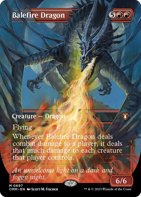 【ボーダレス】【Foil】【EN】災火のドラゴン/Balefire Dragon [CMM] 赤M No.697