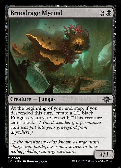 【Foil】【EN】同族怒りのマイコイド/Broodrage Mycoid [LCI] 黒C No.95