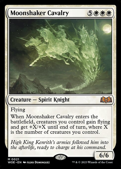 【Foil】【EN】月揺らしの騎兵隊/Moonshaker Cavalry [WOE] 白M No.21