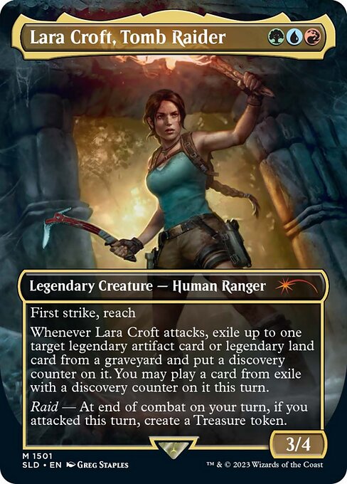 【ボーダレス】【Foil】【EN】Lara Croft, Tomb Raider [SLD] 金M No.1501