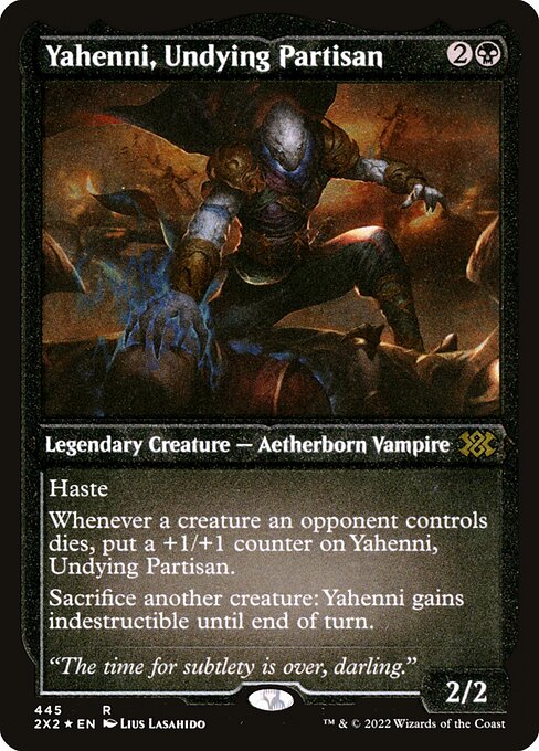【エッチングFoil】【EN】不死の援護者、ヤヘンニ/Yahenni, Undying Partisan [2X2] 黒R No.445