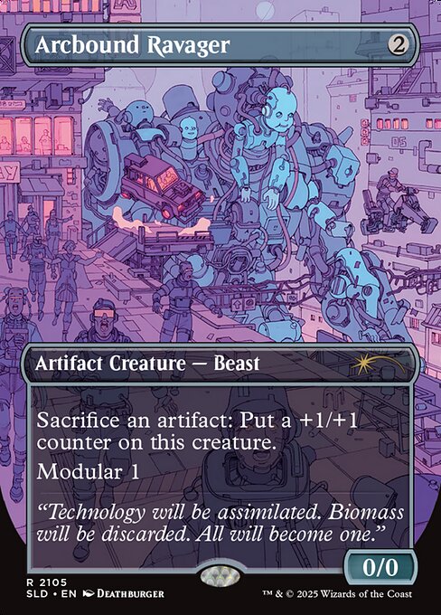 【ボーダレス】【ギャラクシーFoil】【EN】電結の荒廃者/Arcbound Ravager [SLD] 茶R No.2105