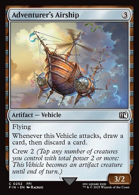 【Foil】【EN】冒険者の飛空艇/Adventurer's Airship [FIN] 茶C No.252