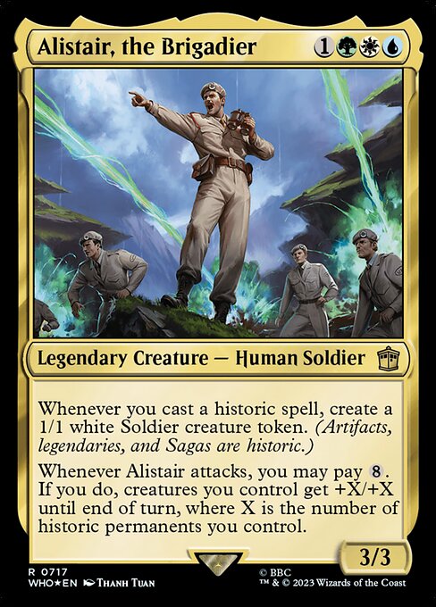 【サージFoil】【Foil】【EN】アリステア准将/Alistair, the Brigadier [WHO] 金R No.717