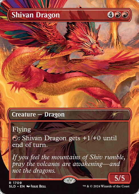 【フルアート】【Foil】【EN】シヴ山のドラゴン/Shivan Dragon [SLD] 赤R No.1709