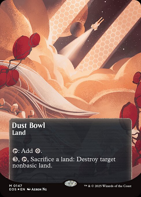 【ボーダレス】【ギャラクシーFoil】【EN】黄塵地帯/Dust Bowl [EOS] 土地M No.147