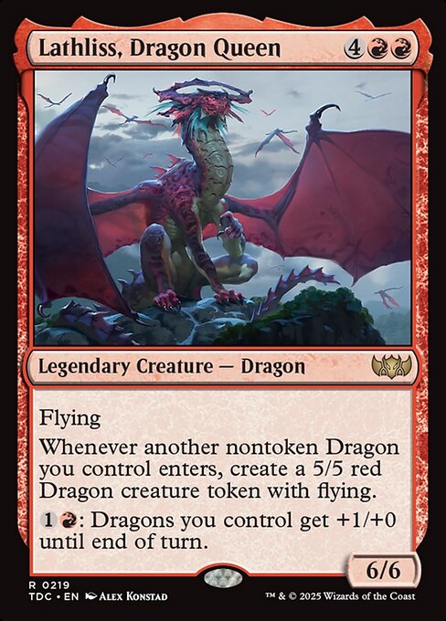 【EN】ドラゴンの女王、ラスリス/Lathliss, Dragon Queen [TDC] 赤R No.219