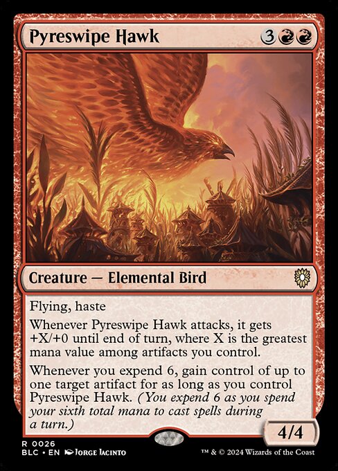 【EN】火掻き鷹/Pyreswipe Hawk [BLC] 赤R No.26