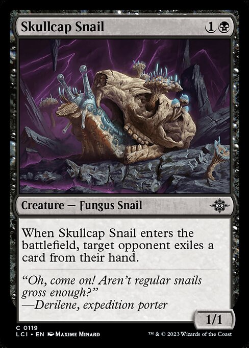【Foil】【EN】頭蓋マイマイ/Skullcap Snail [LCI] 黒C No.119