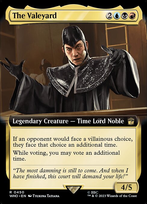 【拡張アート】【Foil】【EN】ヴァリヤード/The Valeyard [WHO] 金R No.450