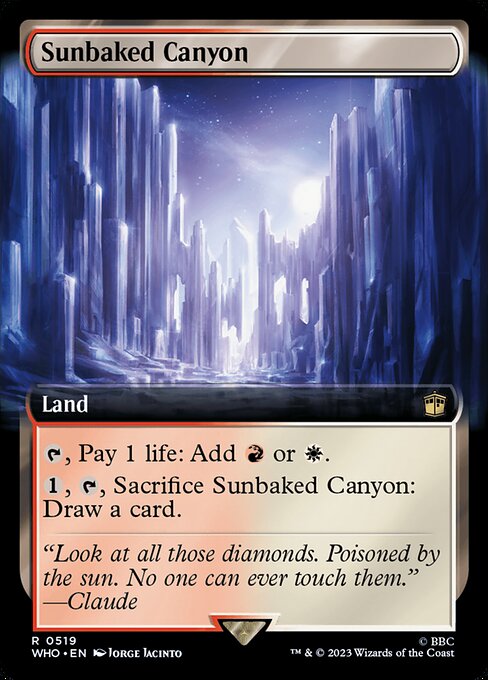 【拡張アート】【Foil】【EN】灼陽大峡谷/Sunbaked Canyon [WHO] 無R No.519