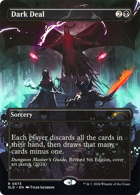 【ボーダレス】【Foil】【EN】闇取引/Dark Deal [SLD] 黒R No.873