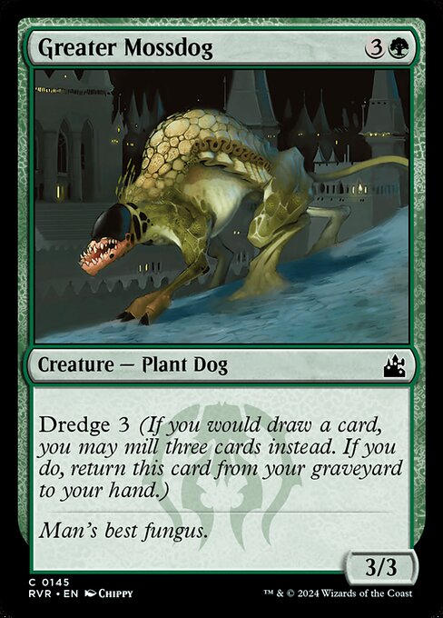 【Foil】【EN】大いなる苔犬/Greater Mossdog [RVR] 緑C No.145