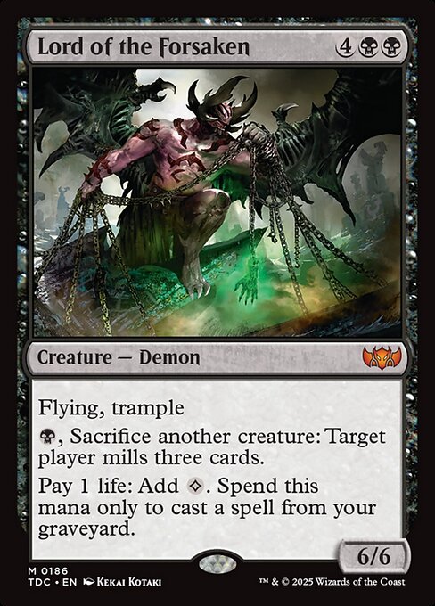 【Foil】【EN】見捨てられし者の王/Lord of the Forsaken [TDC] 黒M No.186