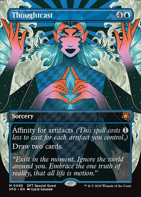 【ボーダレス】【Foil】【EN】物読み/Thoughtcast [SPG] 青M No.85