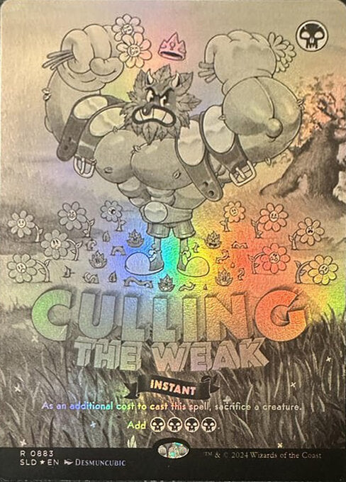 【ボーダレス】【Foil】【EN】弱者選別/Culling the Weak [SLD] 黒R No.883