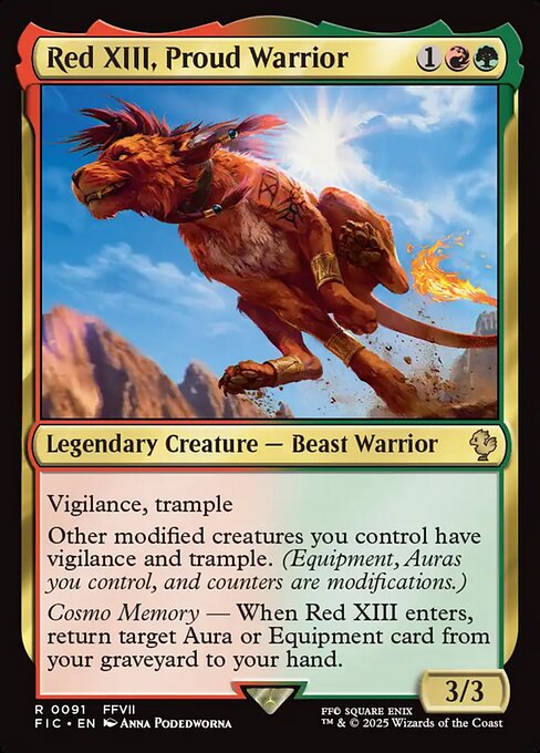 【EN】誇り高き戦士、レッドXIII/Red XIII, Proud Warrior [FIC] 金R No.91