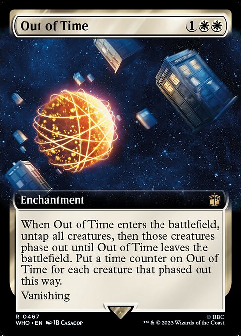 【拡張アート】【Foil】【EN】時空からの退去/Out of Time [WHO] 白R No.467