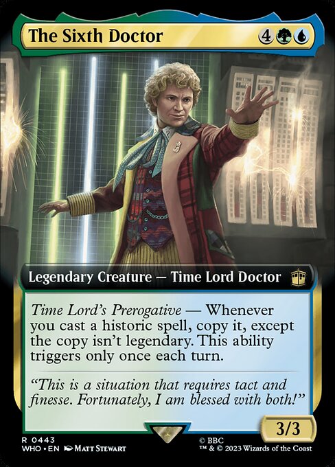 【拡張アート】【Foil】【EN】６代目ドクター/The Sixth Doctor [WHO] 金R No.443