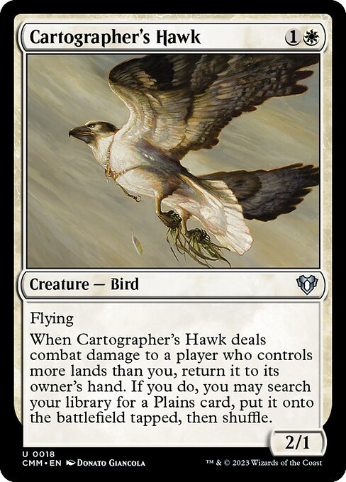 【Foil】【EN】地図作りの鷹/Cartographer's Hawk [CMM] 白U No.18