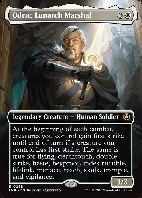 【ボーダレス】【Foil】【EN】月皇の司令官、オドリック/Odric, Lunarch Marshal [INR] 白R No.298