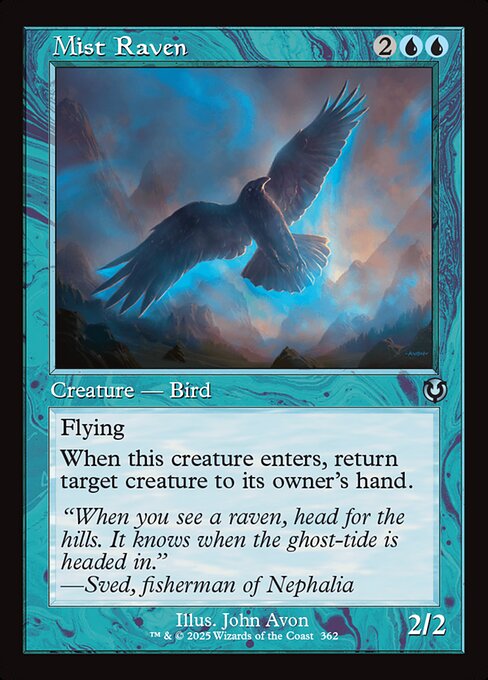 【Foil】【EN】霧鴉/Mist Raven [INR] 青U No.362