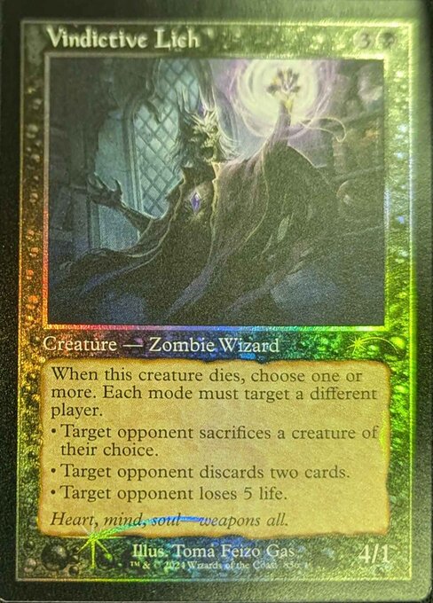 【Foil】【EN】執念深いリッチ/Vindictive Lich [SLD] 黒R No.856