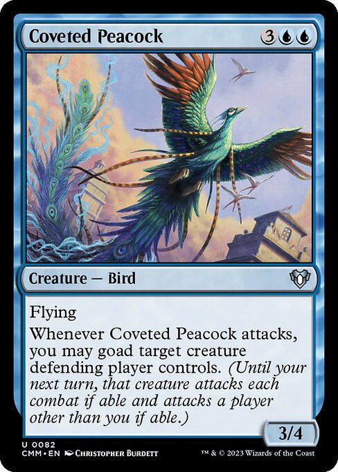 【Foil】【EN】切望の孔雀/Coveted Peacock [CMM] 青U No.82