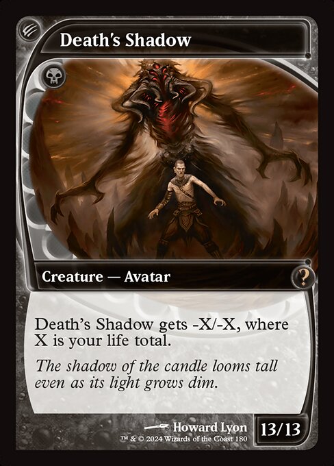 【Foil】【EN】死の影/Death's Shadow [MB2] 黒R No.180